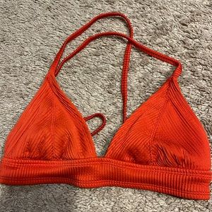Red swimsuit top